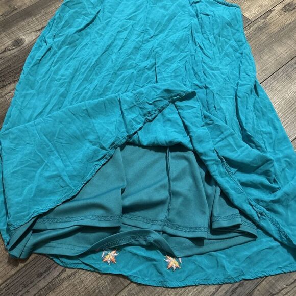 Savanna Jane Boho Dress Teal Embroidered Sleeveless Dress Size M - Picture 8 of 8